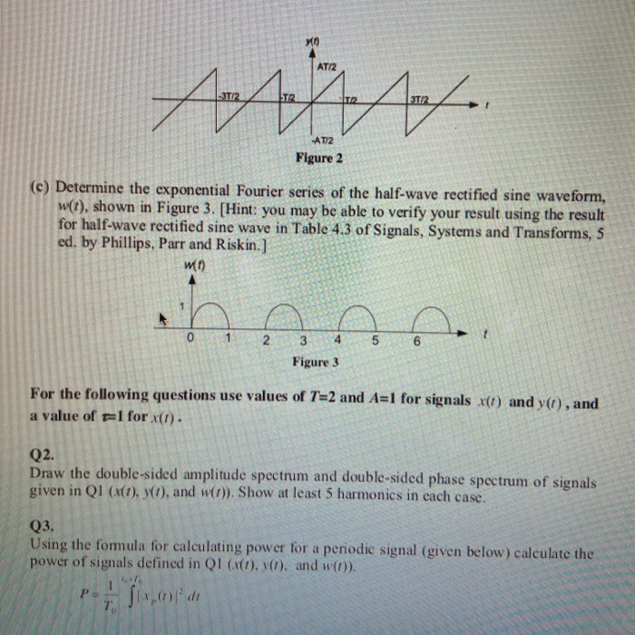 Solved Q1 A Determine The Complex Exponential Fourier Chegg