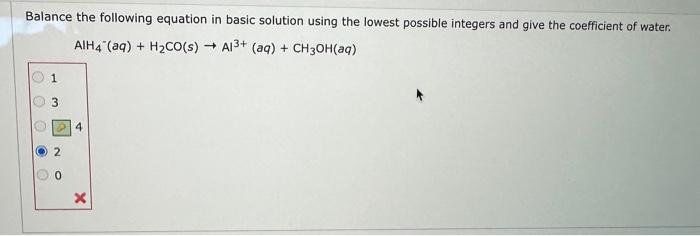 Solved Balance The Following Equation In Basic Solution Chegg