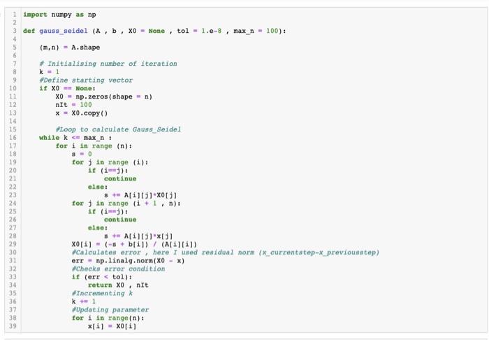 Solved I Want To Apply Sor Method By Using This Gaus Seidel Chegg