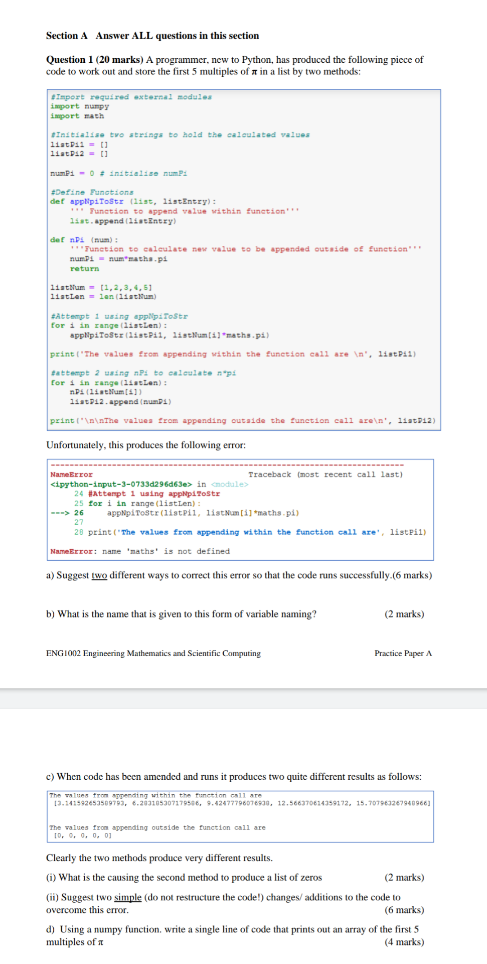 Solved Section A Answer ALL Questions In This Section Chegg