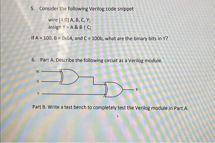 Solved Consider The Following Verilog Code Snippet Wire Chegg