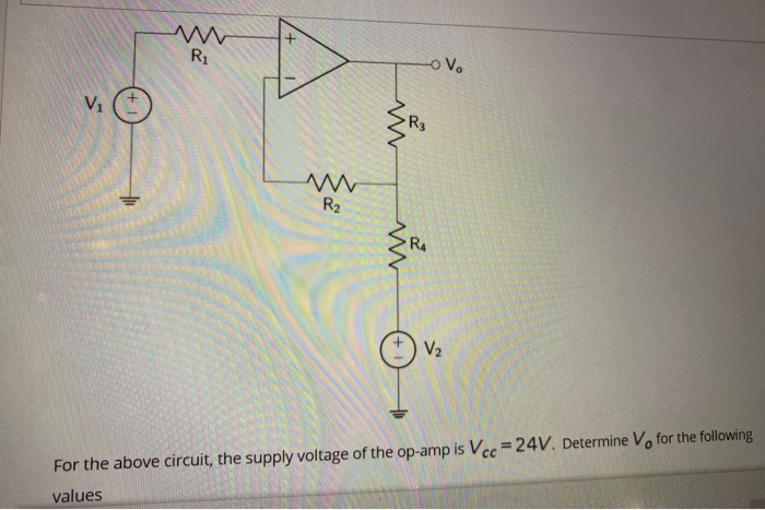 Solved Ri Ovo Vi R3 R2 ER RA V2 For The Above Circuit Chegg