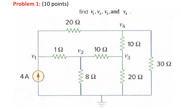 Solved Problem Points Find V V V And V Chegg