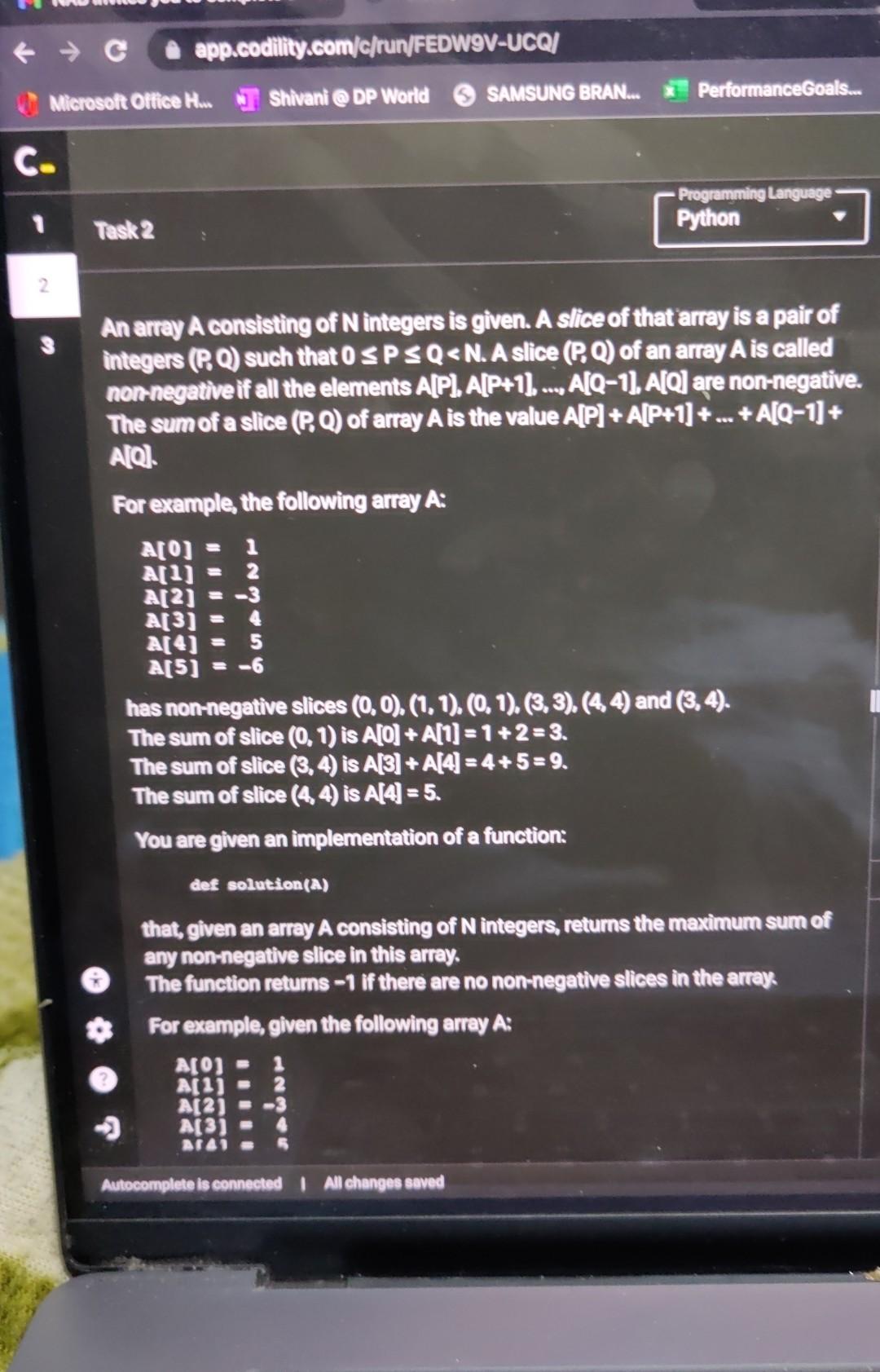 Solved An Array A Consisting Of N Integers Is Given A Slice Chegg