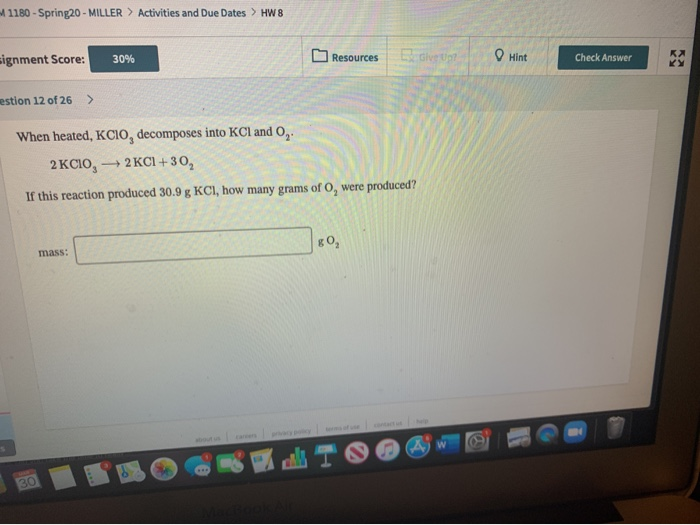 Solved Spring Miller Activities And Due Dates Chegg