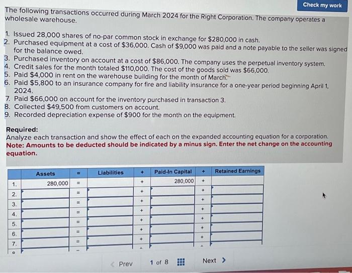 Solved The Following Transactions Occurred During March Chegg