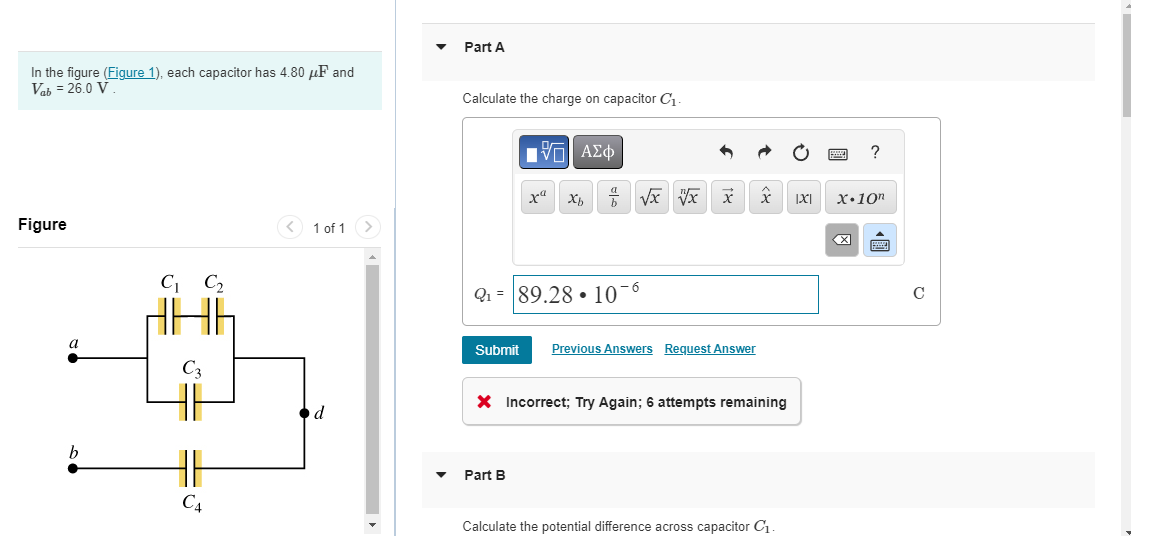 Solved In the figure Figure 1 each capacitor has 4 80μF Chegg