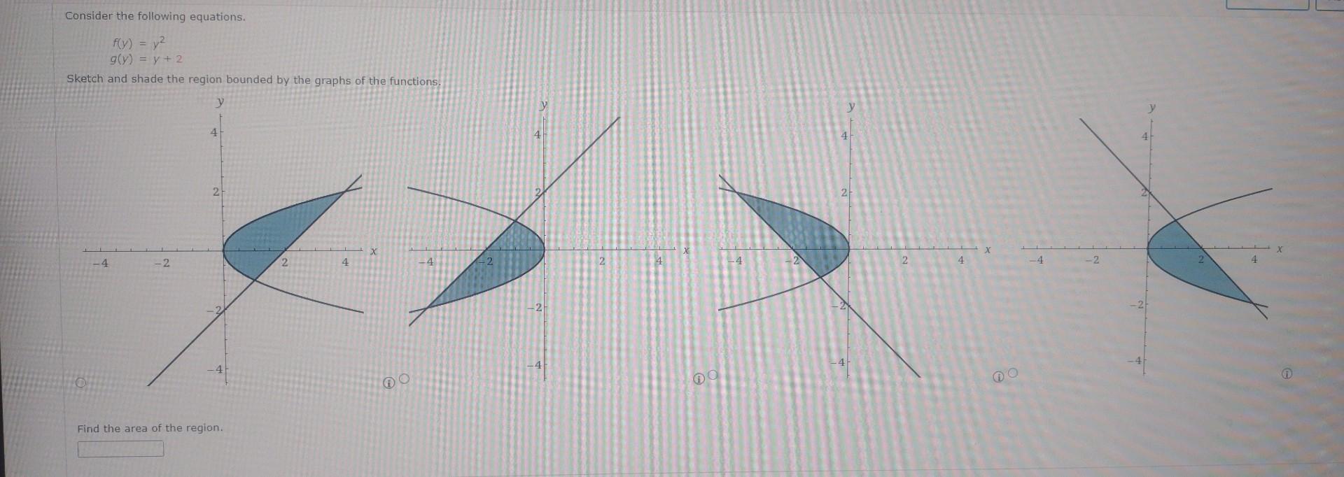 Solved Consider The Following Equations F Y Y2g Y Y 2 Chegg