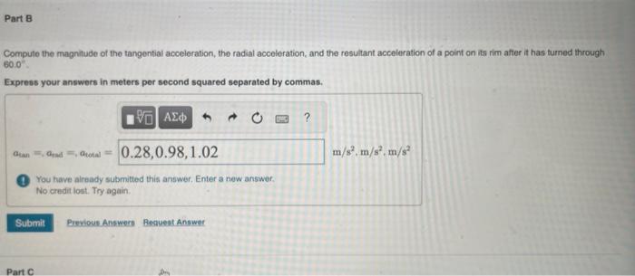 Solved A Flywheel With A Radius Of M Starts From Rest Chegg