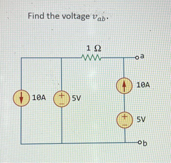 Solved Find The Voltage Vab Chegg