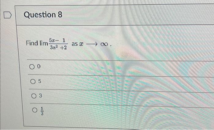 Solved Find Lim3x2 25x1 As X 0 5 3 35Find Limx4 As X 4 Chegg