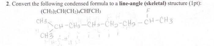 Solved Convert The Following Condensed Formula To A Chegg