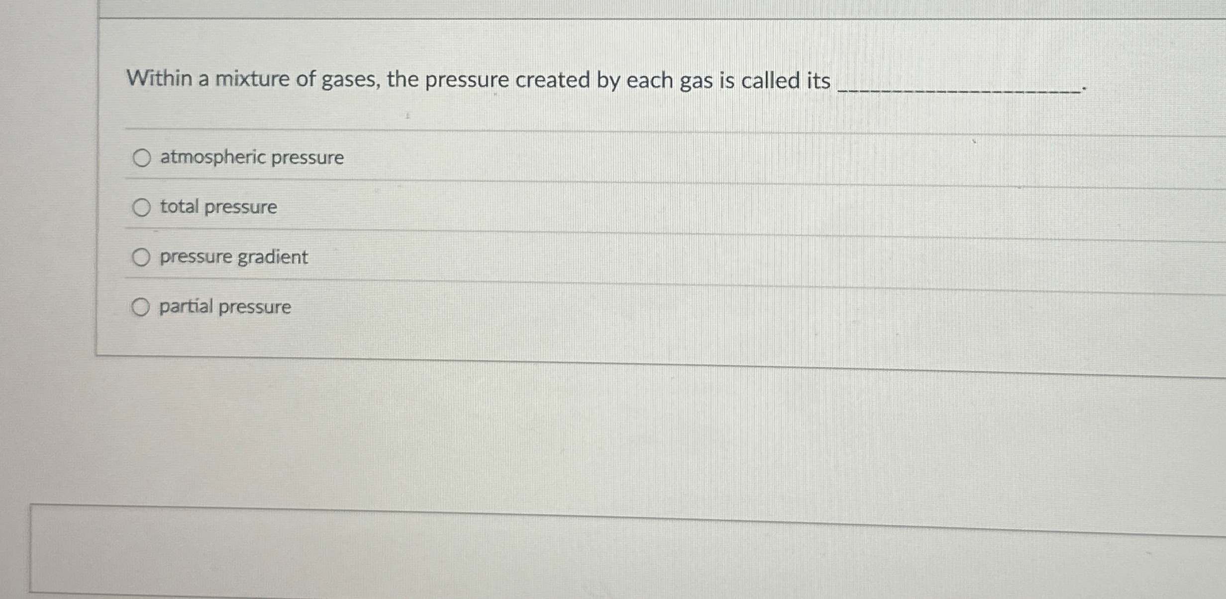 Solved Within A Mixture Of Gases The Pressure Created By Chegg