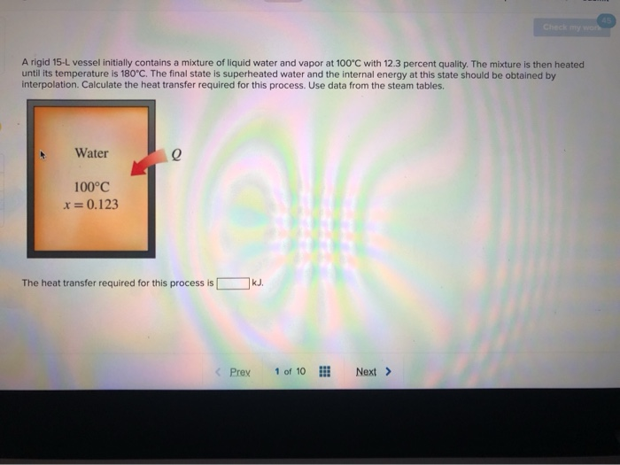 Solved A Rigid L Vessel Initially Contains A Mixture Of Chegg