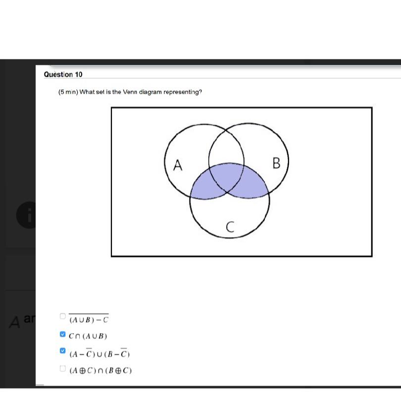 Solved Question Mn What Set Is The Venn Diagram Chegg