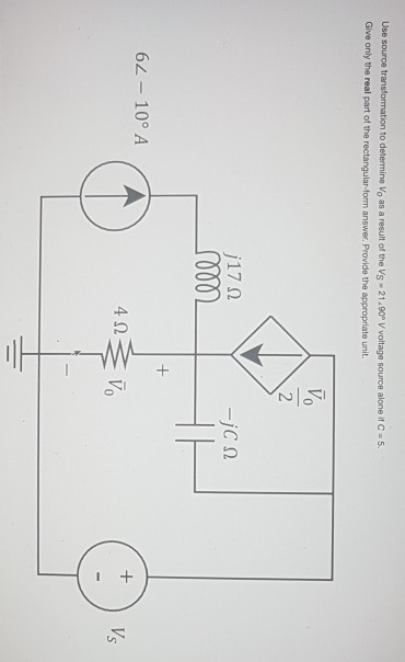 Solved Use Source Transformation To Determine Vo As A Result Chegg