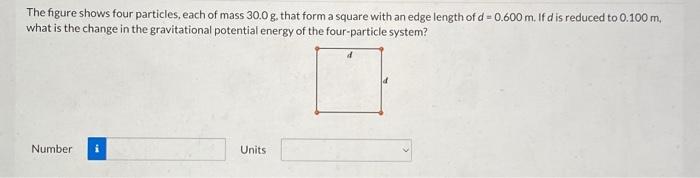 Solved The Figure Shows Four Particles Each Of Mass G Chegg