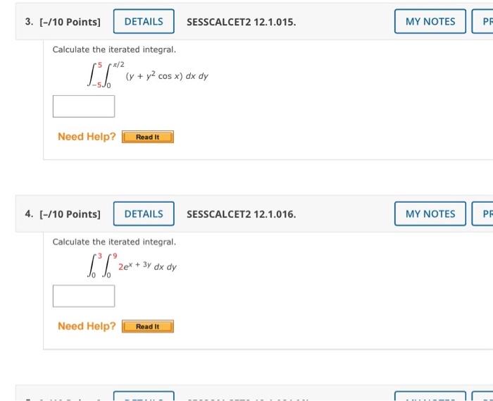 Solved Calculate The Iterated Integral Chegg