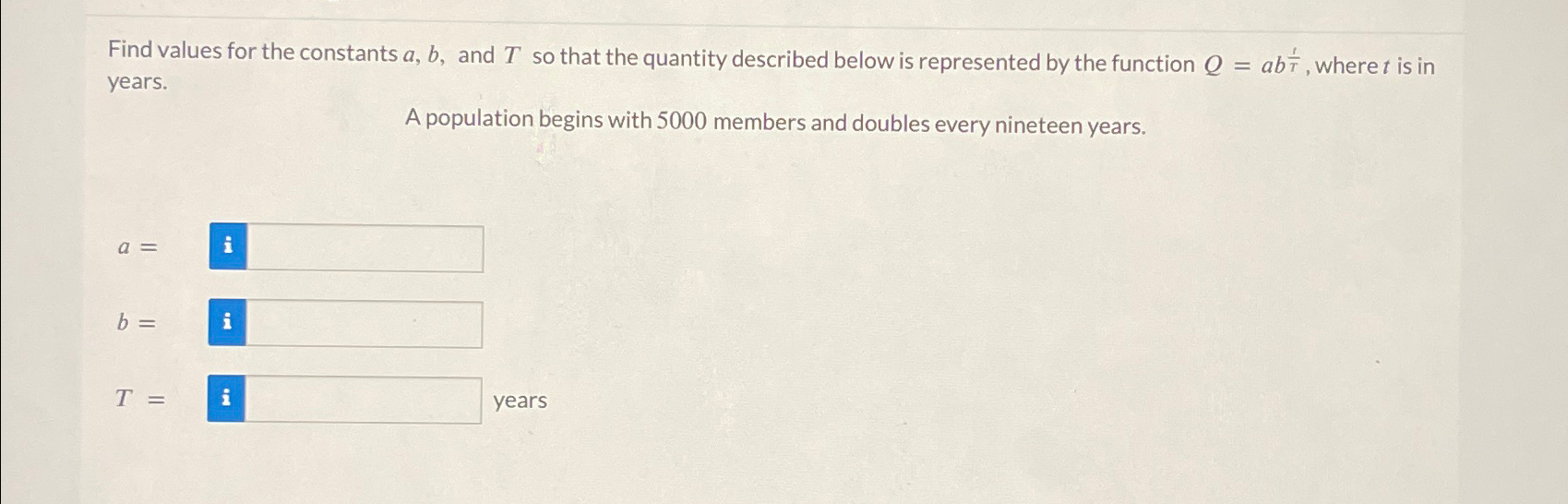 Solved Find Values For The Constants A B And T So That Chegg