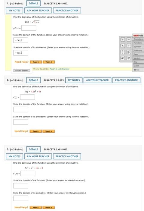 Solved Points Details Scalcet Xp My Notes Chegg