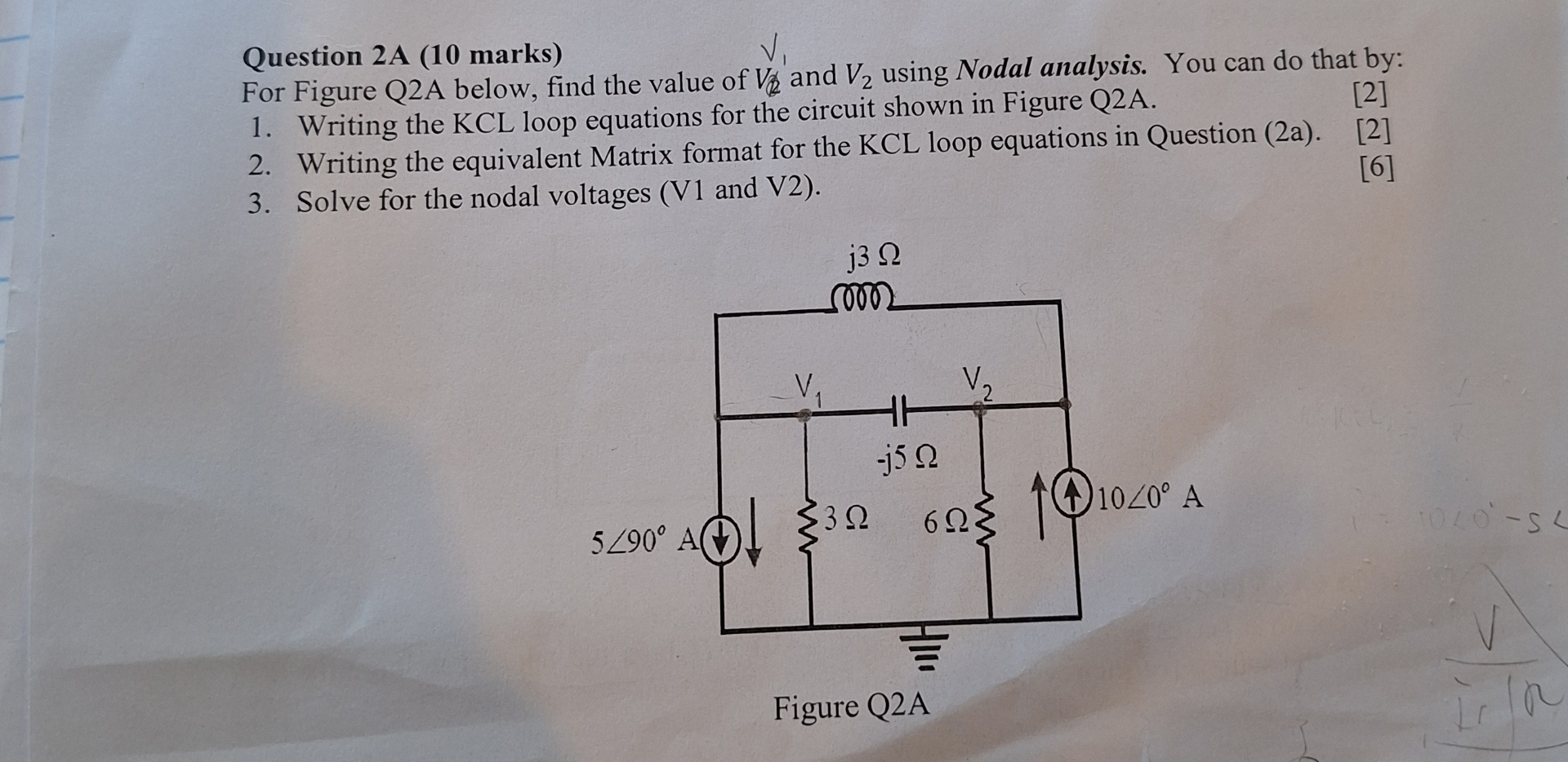 Solved Question 2A 10 Marks For Figure Q2A Below Find The Chegg