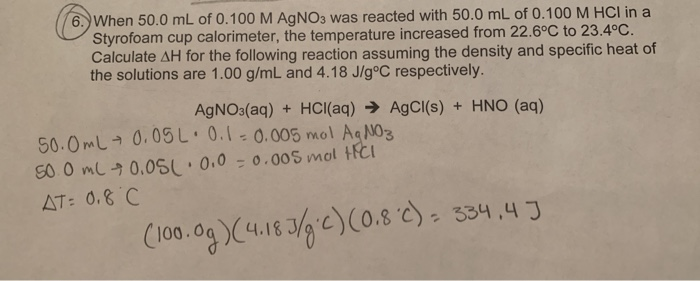 Solved When Ml Of M Agno Was Reacted With Chegg