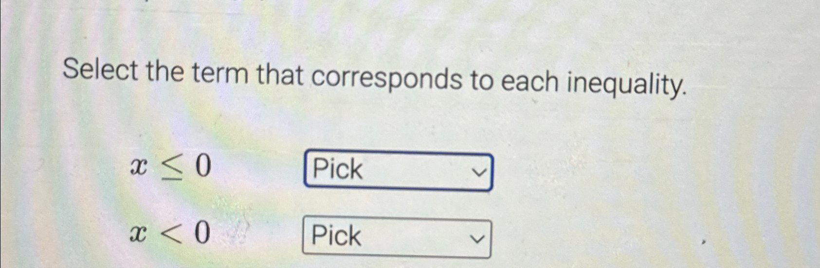 Solved Select The Term That Corresponds To Each Chegg