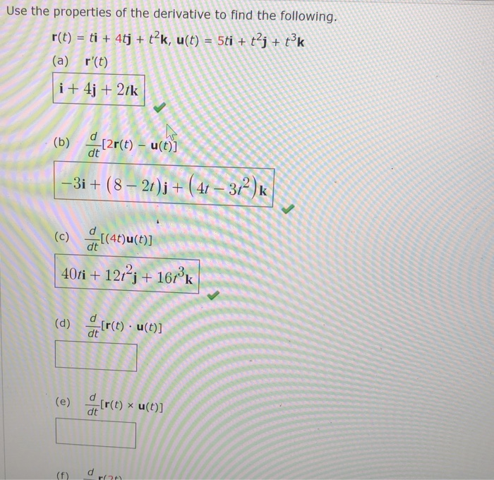 Solved Use The Properties Of The Derivative To Find The Chegg