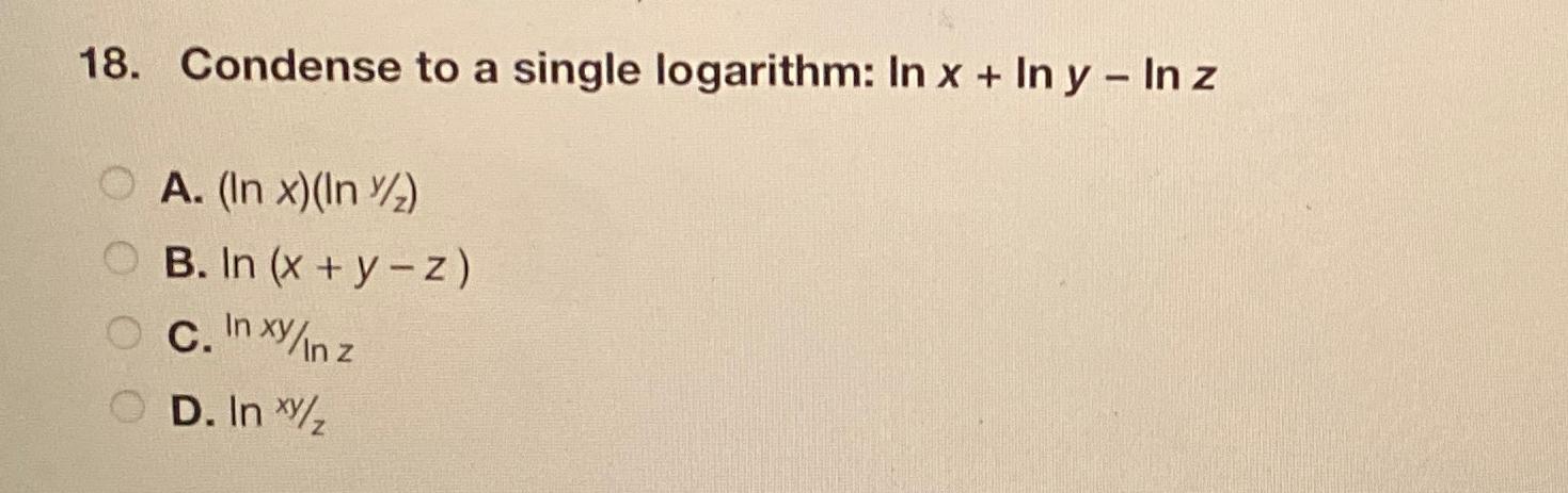 Solved Condense To A Single Logarithm Chegg