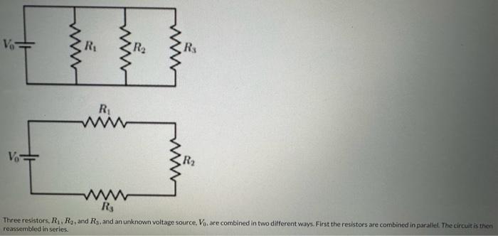 Solved Three Resistors R R And R And An Unknown Chegg