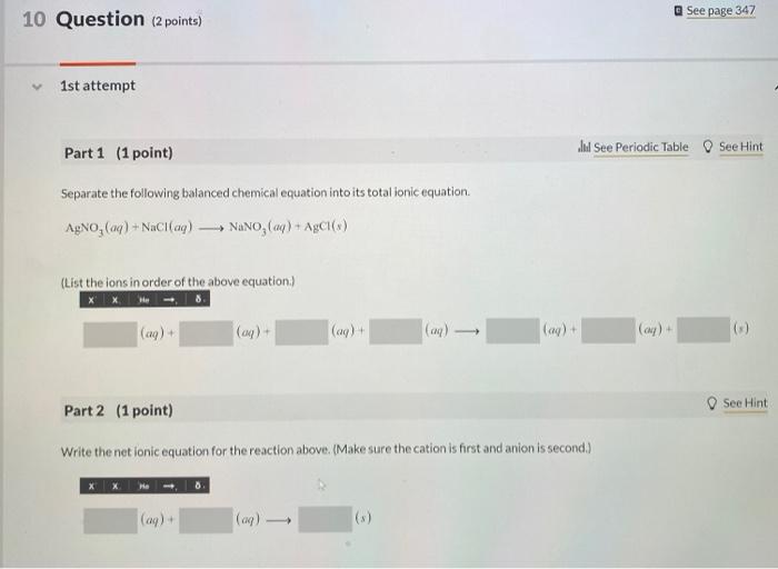 Solved 10 Question 2 Points See Page 347 1st Attempt Part Chegg