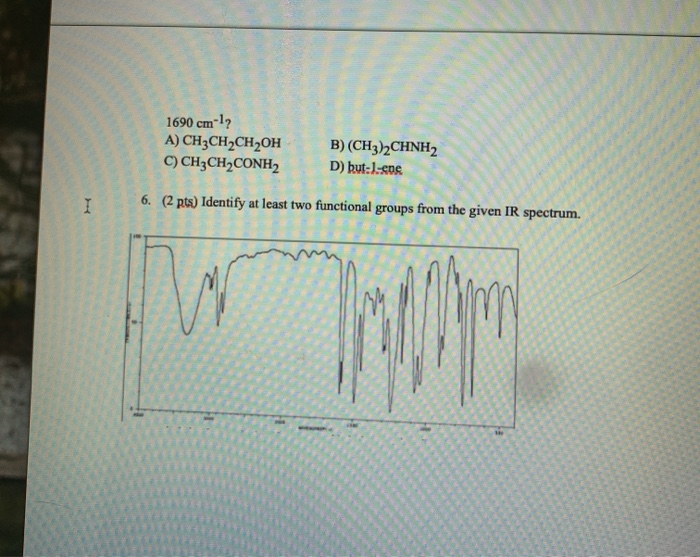 Solved Pt How Could Ir Spectroscopy Be Used To Chegg