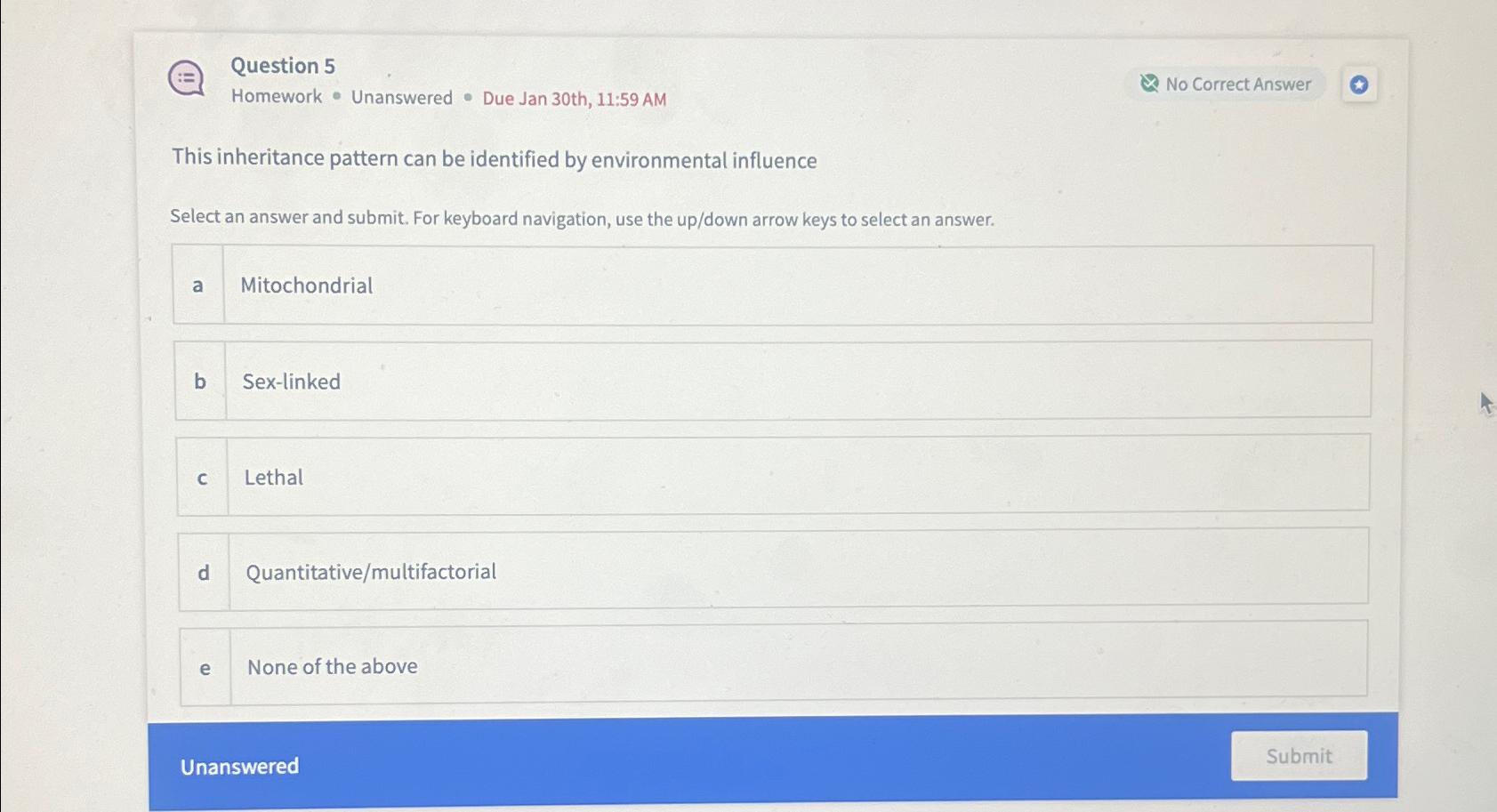 Solved Question 5Homework Unanswered Due Jan Chegg