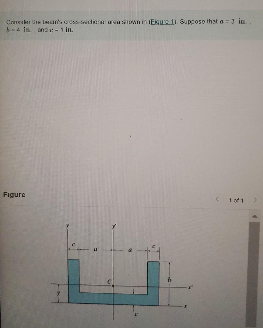 Solved Consider The Beam S Cross Sectional Area Shown In Chegg