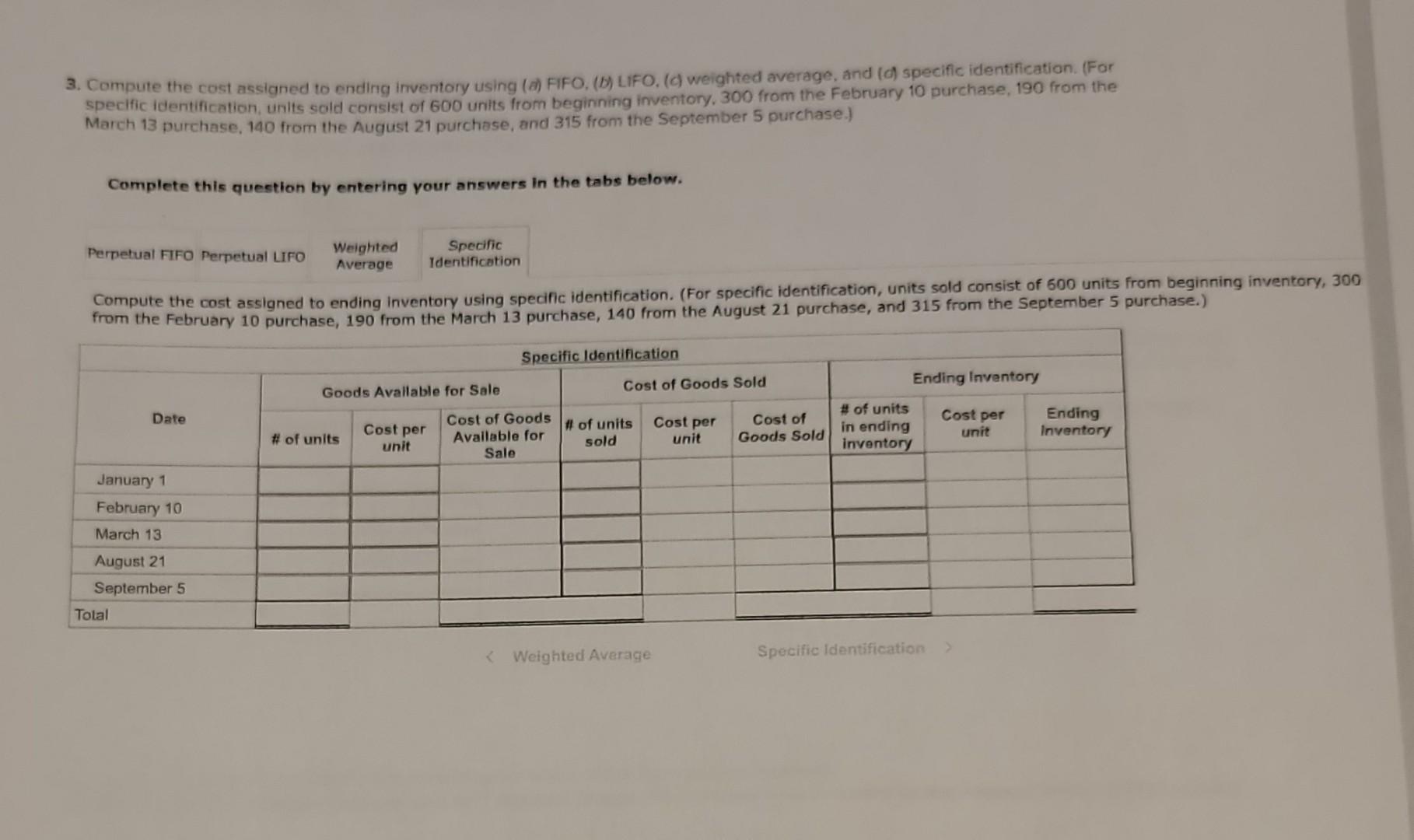 Compute The Cost Assigned To Ending Inventory Using Chegg