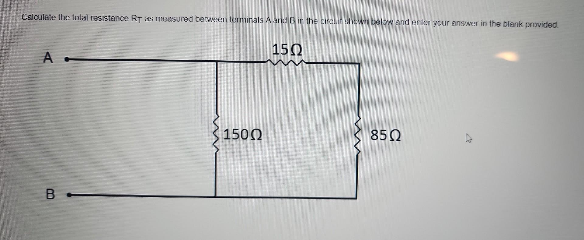 Solved Calculate The Total Resistance Rt As Measured Between Chegg