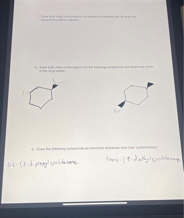 Solved Draw Newman Projections For The Following Chegg