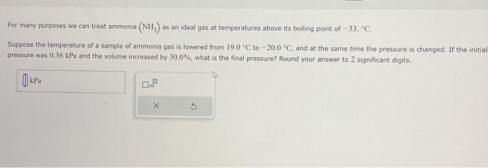 Solved For Many Purposes We Can Treat Ammonia NH3 As An Chegg