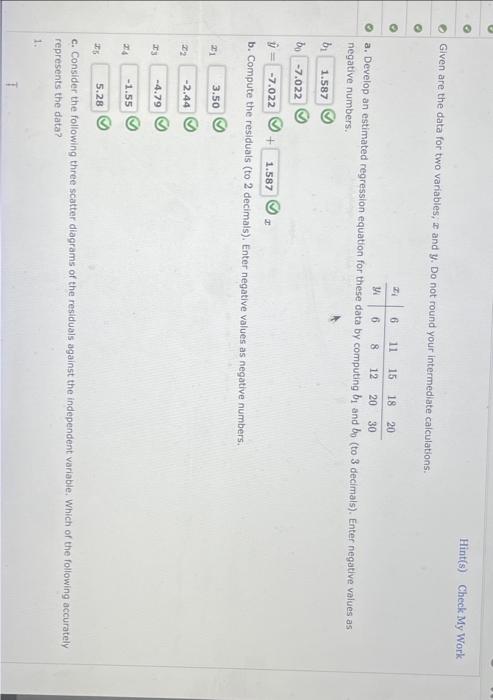 Solved Hint S Check My Work Given Are The Data For Two Chegg