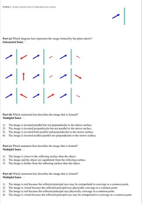 Solved Part A Which Diagram Best Represents The Image Chegg