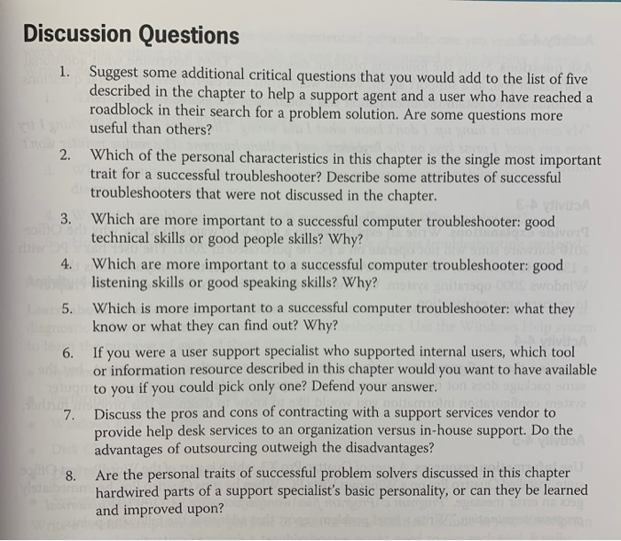 Solved Discussion Questions Suggest Some Additional Chegg