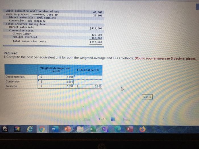 Solved Pablo Company Calculates The Cost For An Equivalent Chegg