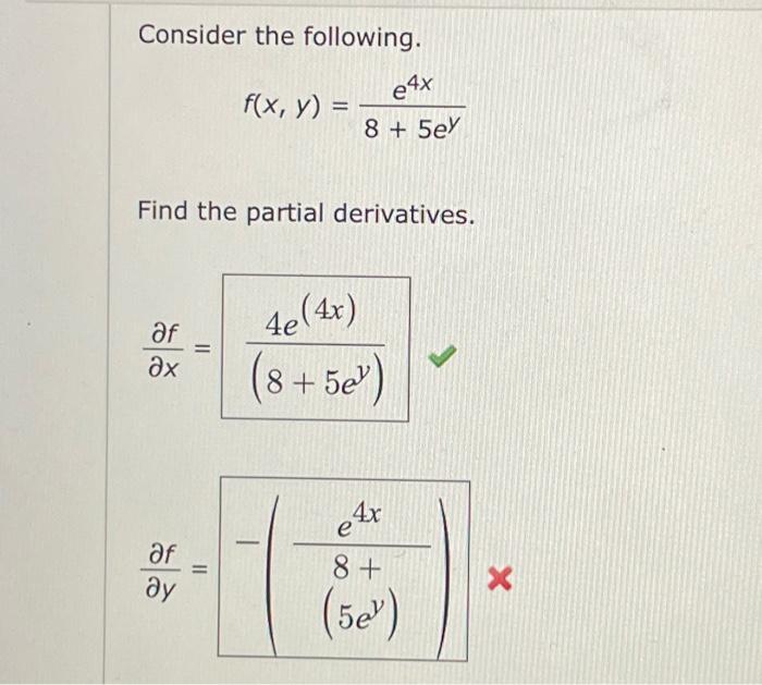 Solved Consider The Following F X Y Eye X Find The Chegg