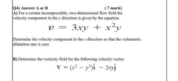 Solved 04 Answer A Or B 7 Mark A For A Certain Chegg