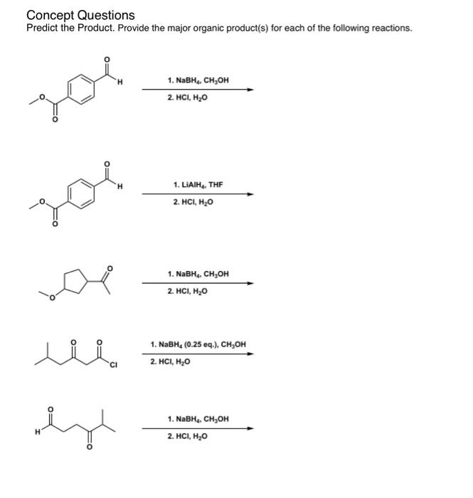 Solved Concept Questions Predict The Product Provide The Chegg