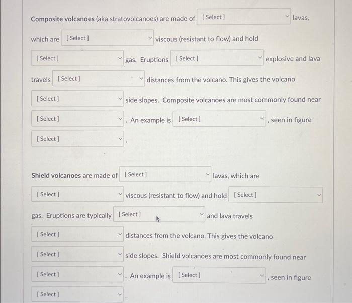 Solved Plz Answer All For Thumbs Up Composite Volcanoes