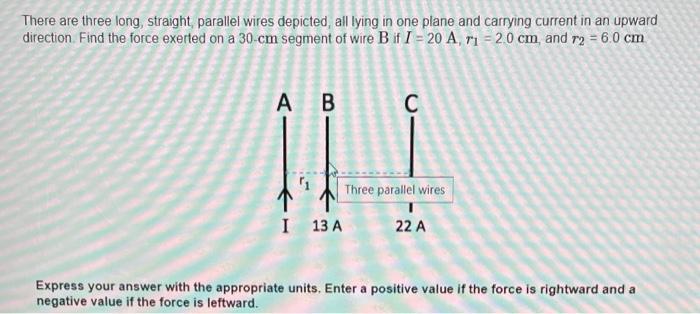 Solved There Are Three Long Straight Parallel Wires Chegg