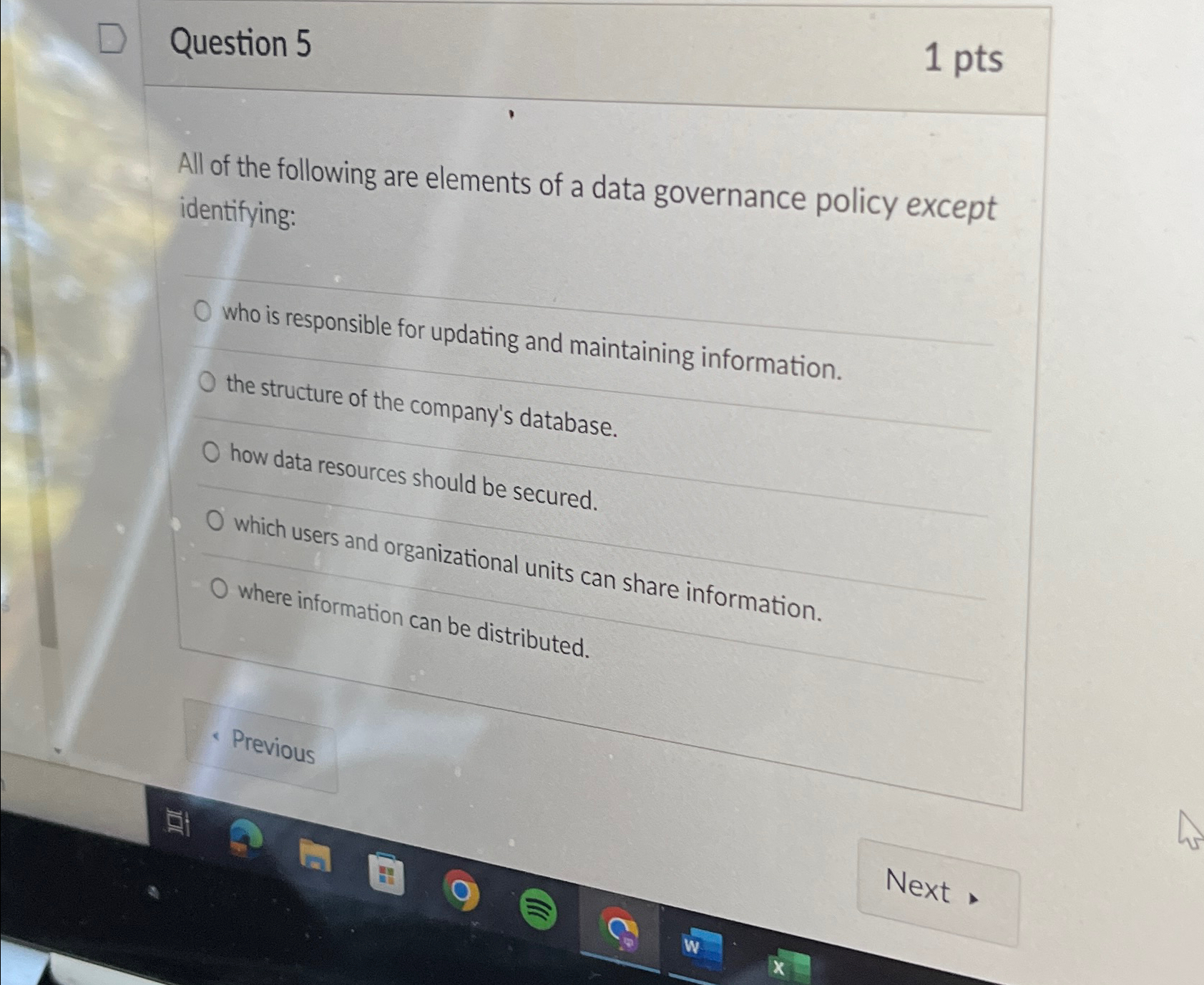 Solved Question Ptsall Of The Following Are Elements Of Chegg