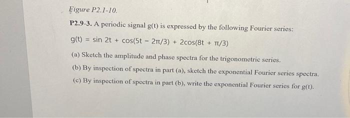 Solved P A Periodic Signal G T Is Expressed By The Chegg