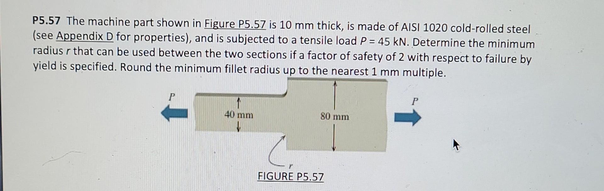 Solved P The Machine Part Shown In Figure P Is Chegg